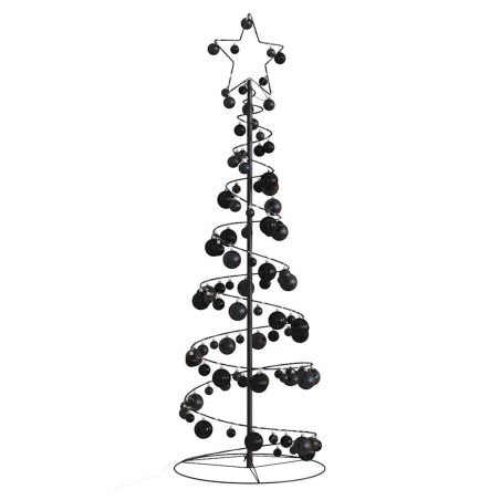 Sapin de Noël à LED avec boules 100 LED blanc chaud 150 cm 