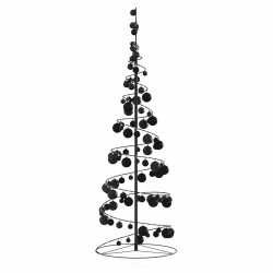 Sapin de Noël à LED avec boules 100 LED blanc chaud 150 cm 
