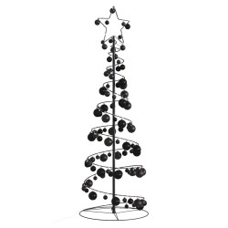 Sapin de Noël à LED avec boules 100 LED blanc chaud 150 cm 