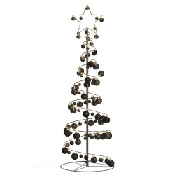 Sapin de Noël à LED avec boules 100 LED blanc chaud 150 cm 