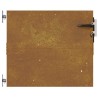 Portail de jardin 85x75 cm acier corten 