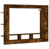 Meuble TV chêne fumé 152x22x113 cm bois d'ingénierie 