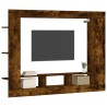 Meuble TV chêne fumé 152x22x113 cm bois d'ingénierie 