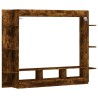 Meuble TV chêne fumé 152x22x113 cm bois d'ingénierie 