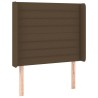 Tête de lit à LED Marron foncé 93x16x118/128 cm Tissu 
