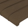 Tête de lit à LED Marron foncé 93x16x118/128 cm Tissu 