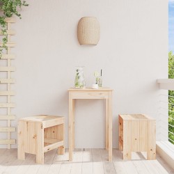 Tabourets de jardin lot de 2 40x36x45 cm bois massif de pin 