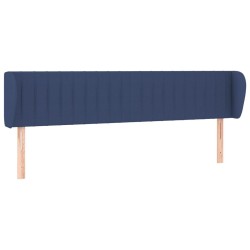 Tête de lit avec oreilles Bleu 183x23x78/88 cm Tissu 