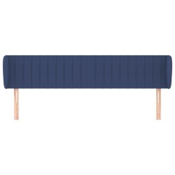 Tête de lit avec oreilles Bleu 183x23x78/88 cm Tissu 