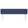 Tête de lit avec oreilles Bleu 183x23x78/88 cm Tissu 