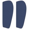 Tête de lit avec oreilles Bleu 183x23x78/88 cm Tissu 