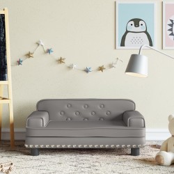 Canapé pour enfants gris 70x45x30 cm similicuir 