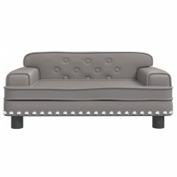 Canapé pour enfants gris 70x45x30 cm similicuir 