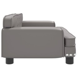 Canapé pour enfants gris 70x45x30 cm similicuir 