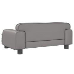 Canapé pour enfants gris 70x45x30 cm similicuir 
