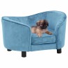 Canapé pour chien Turquoise 69x49x40 cm Peluche 