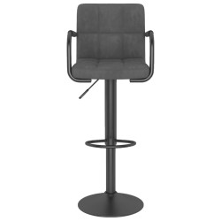 Tabouret de bar Gris foncé Velours 