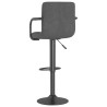 Tabouret de bar Gris foncé Velours 
