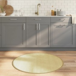 Tapis rond naturel clair 100 cm bambou 