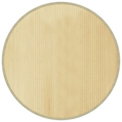 Tapis rond naturel clair 100 cm bambou 