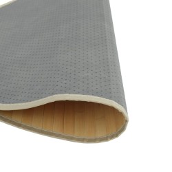 Tapis rond naturel clair 100 cm bambou 