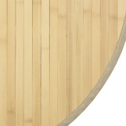 Tapis rond naturel clair 100 cm bambou 