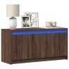 Meuble TV avec LED chêne marron 100x34x50 cm bois d'ingénierie 
