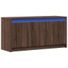 Meuble TV avec LED chêne marron 100x34x50 cm bois d'ingénierie 
