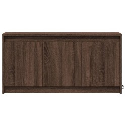 Meuble TV avec LED chêne marron 100x34x50 cm bois d'ingénierie 