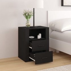 Table de chevet Noir 50x36x60 cm Bois d’ingénierie 