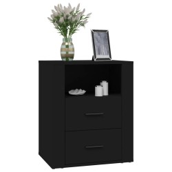 Table de chevet Noir 50x36x60 cm Bois d’ingénierie 