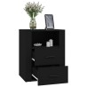 Table de chevet Noir 50x36x60 cm Bois d’ingénierie 
