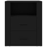 Table de chevet Noir 50x36x60 cm Bois d’ingénierie 