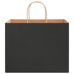 Sacs en papier 250 pcs avec poignées noir 32x22x24 cm 