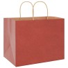 Sacs en papier 250 pcs avec poignées rouge 32x22x24 cm 