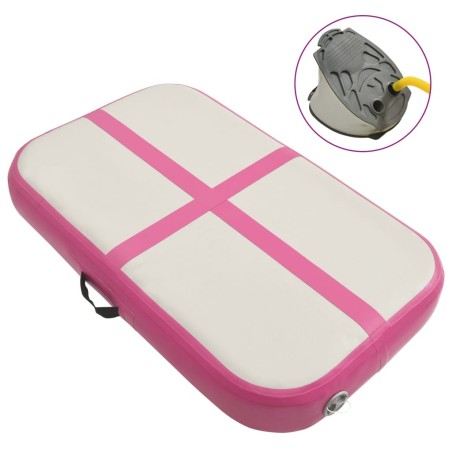 Tapis gonflable de gymnastique avec pompe 60x100x20 cm PVC Rose 
