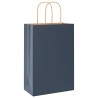 Sacs en papier 50 pcs avec poignées bleu 21x11x31 cm 