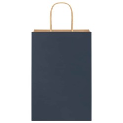 Sacs en papier 50 pcs avec poignées bleu 21x11x31 cm 