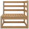 Salon de jardin 6 pcs Marron miel Bois de pin massif 