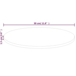 Dessus de table rond Ø30x1,5 cm Bois de chêne massif non traité 