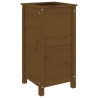 Jardinière marron miel 40x40x78 cm bois massif de pin 