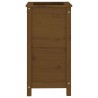 Jardinière marron miel 40x40x78 cm bois massif de pin 