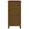Jardinière marron miel 40x40x78 cm bois massif de pin 
