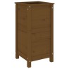 Jardinière marron miel 40x40x78 cm bois massif de pin 