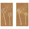 Décorations murales de jardin 2pcs 105x55 cm design de fleur 