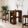 Table de bar avec étagères chêne fumé bois d'ingénierie 