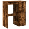Table de bar avec étagères chêne fumé bois d'ingénierie 