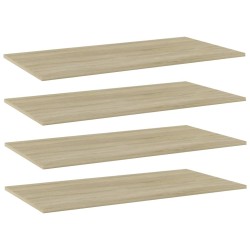Panneaux bibliothèque 4 pcs Chêne sonoma 80x20x1,5 cm Aggloméré 