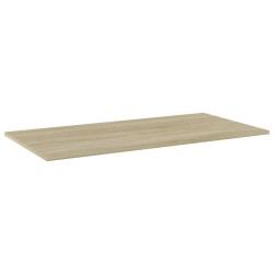 Panneaux bibliothèque 4 pcs Chêne sonoma 80x20x1,5 cm Aggloméré 