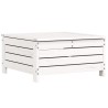Salon de jardin 5 pcs blanc bois massif de pin 